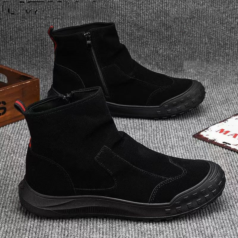Damen Stiefel Ankle Boots Robust Reißverschluss