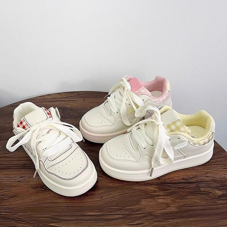 Damen Sneaker Kariert Hochdämpfend Moderne Schuhe