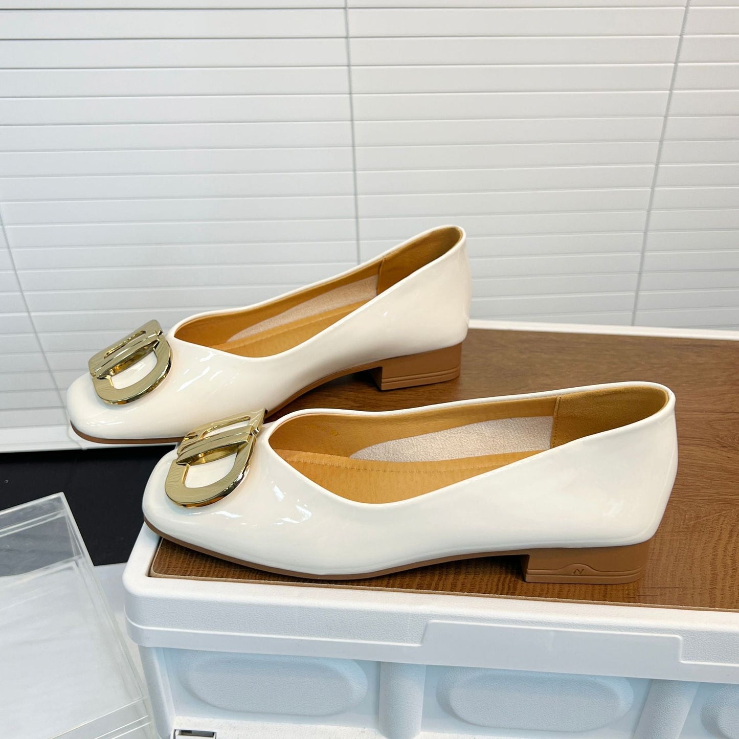 Damen Ballerinas Schmuck Detail Modern Chic