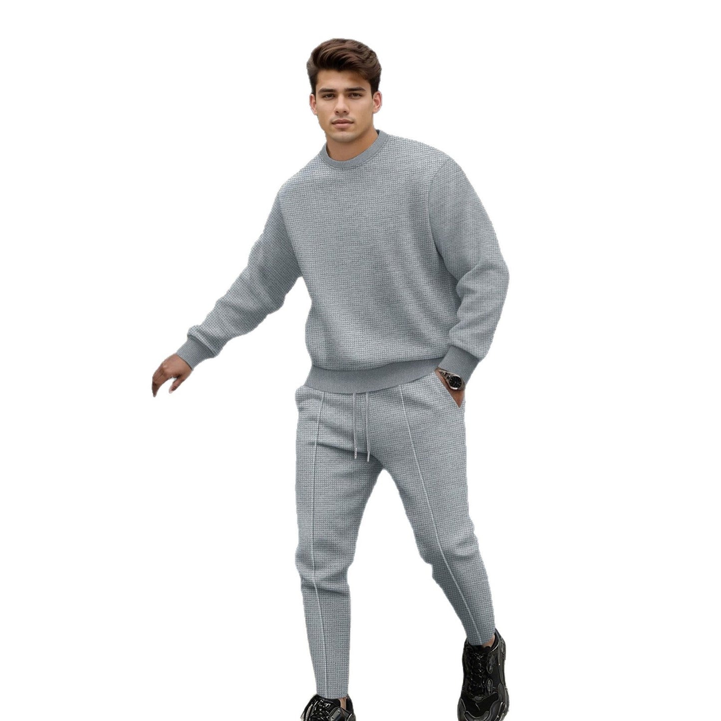 Herren Strickpullover Lässig Jogginghose Style
