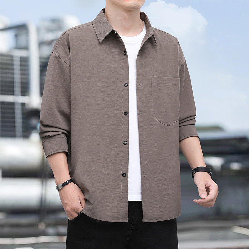 Herren Hemdjacke Lässig Outdoor mit Struktur Optik