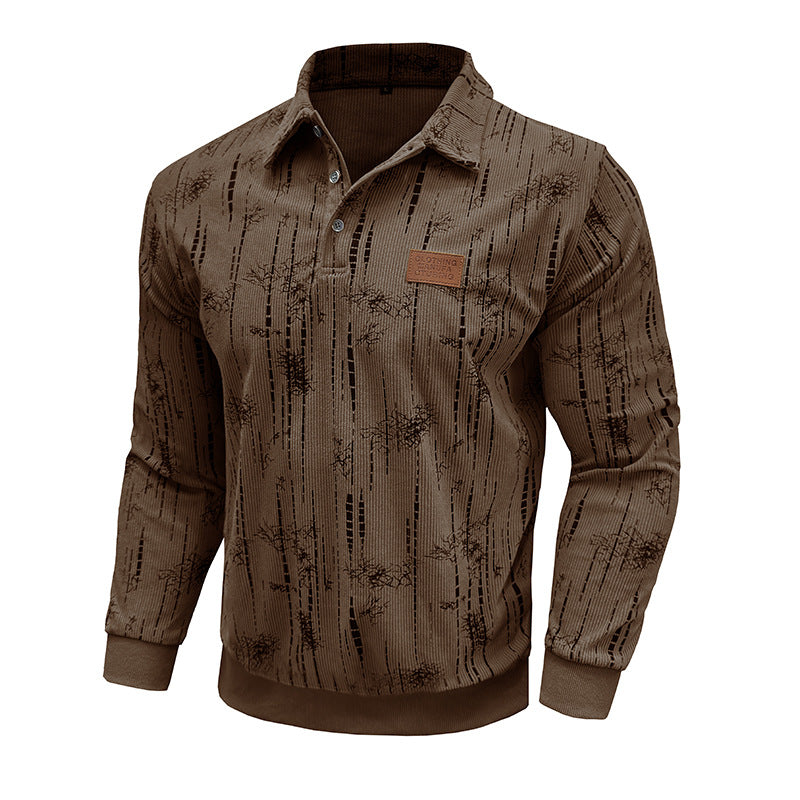 Lässiger Herren Pullover mit Knöpfkragen Modern