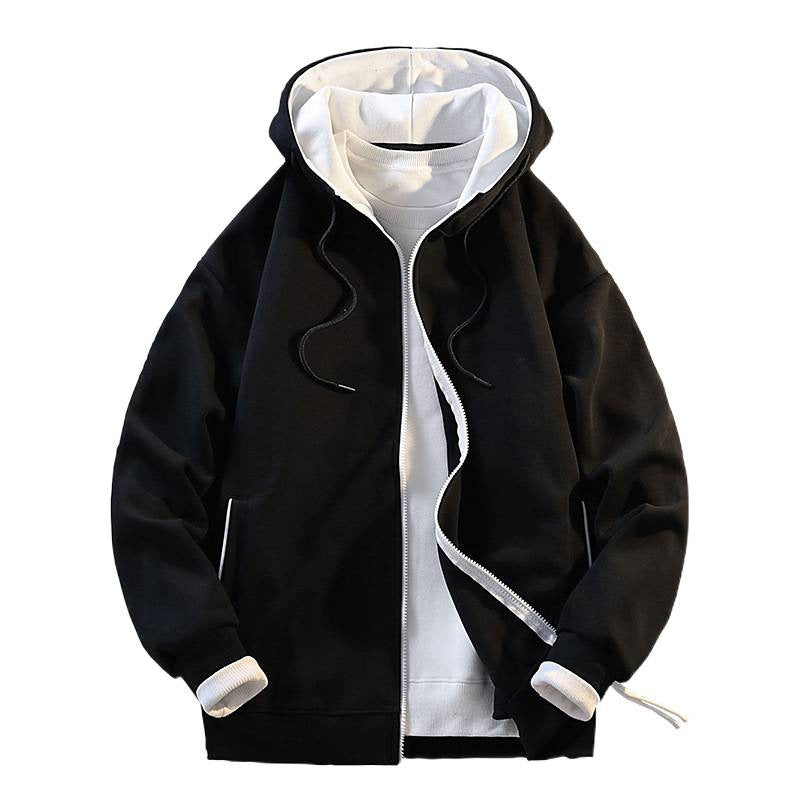 Herren Kapuzenjacke Modern mit Kontrast Details