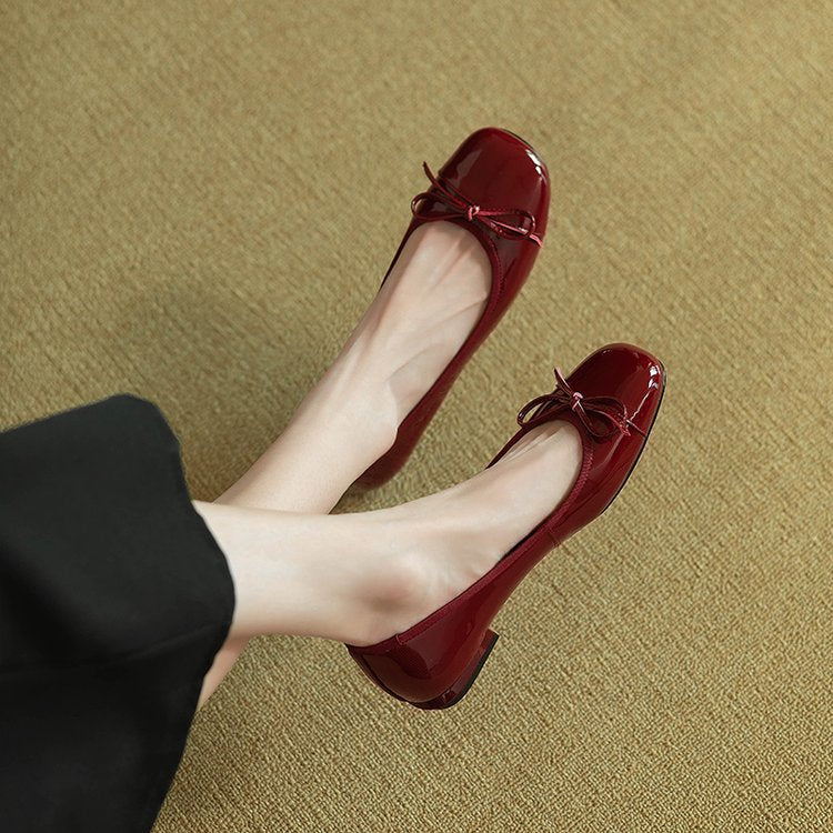 Damen Ballerinas Schleifen Detail Widerstandsfähig Elegant