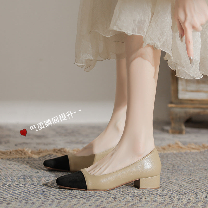 Damen Ballerinas Komfortabel Elegant Blockabsatz