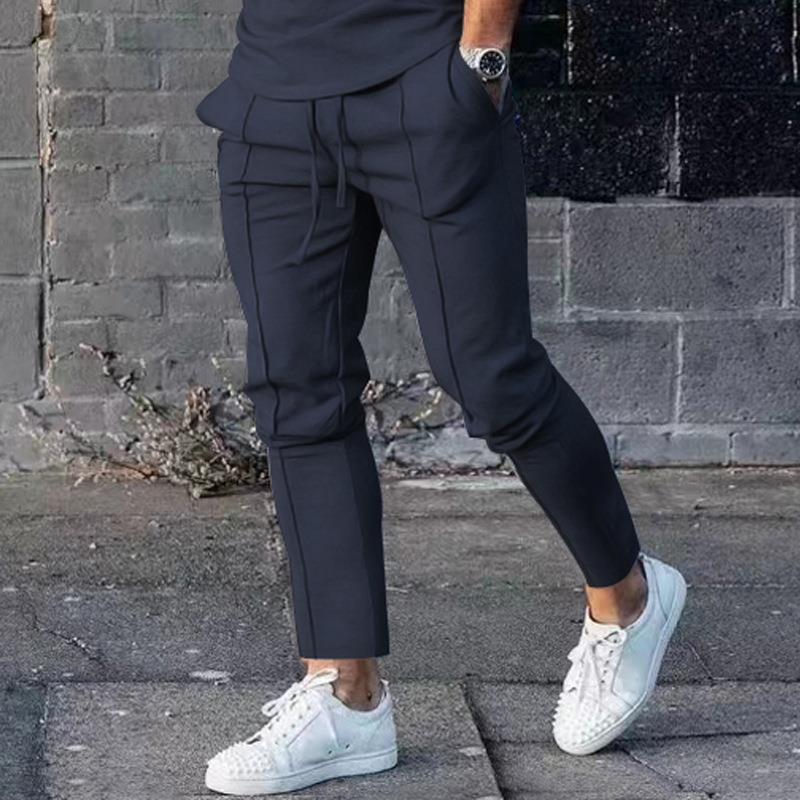 Herren Jogginghose Elegant Sportlich Schwarz