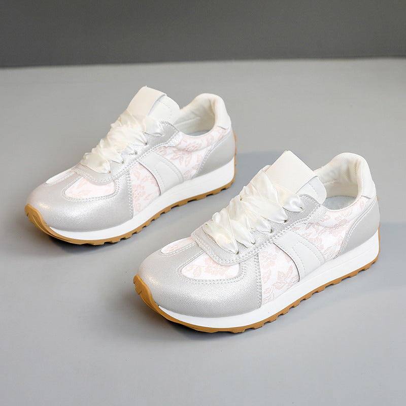 Damen Sneaker Sportlich Glänzend Atmungsaktiv
