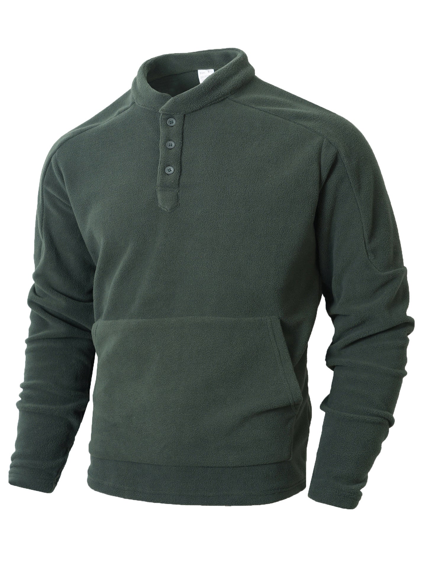 Modernes Fleece-Pullover-Design, perfekt für den täglichen Bedarf. Mit Knopfleiste aus hochwertigen Materialien und praktischer Kängurutasche in Berlin, bietet dieser Fleece-P