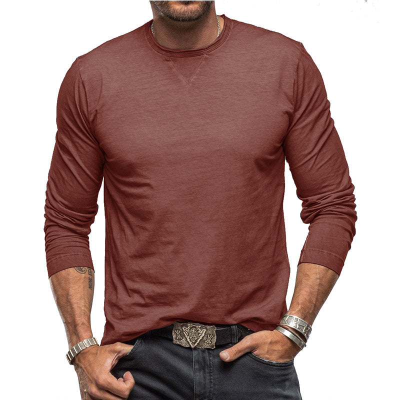 Bequemes Herren Langarmshirt aus Baumwolle Modern