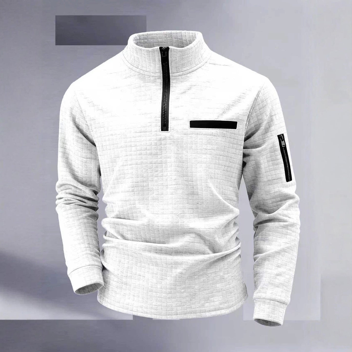 Herren Pullover Stehkragen Modern Glamour Style