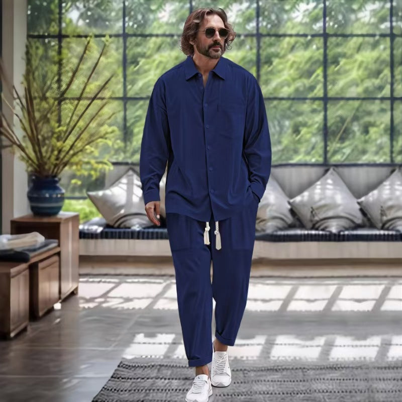 Herren Freizeitset Modern mit Satin-Oberfläche Hochwertig