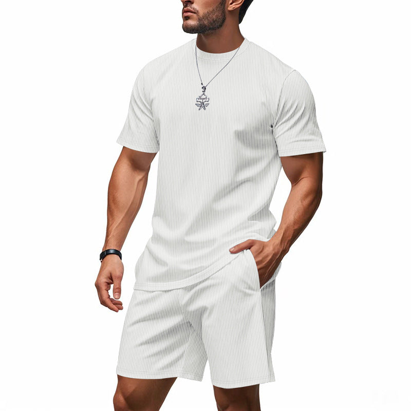 Herren Sport-Outfit Set mit Kurzarmshirt und Laufshorts