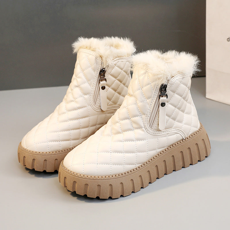 Damen Stiefeletten Warm Gefüttert Rutschfest Winter