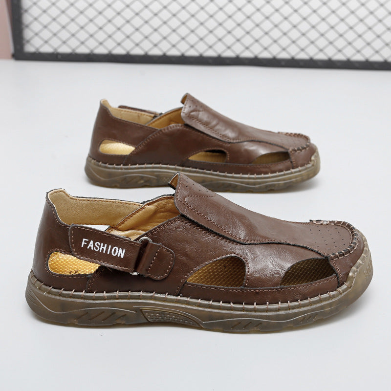 Damen Leder-Sandalen Atmungsaktiv Bequem Sommer