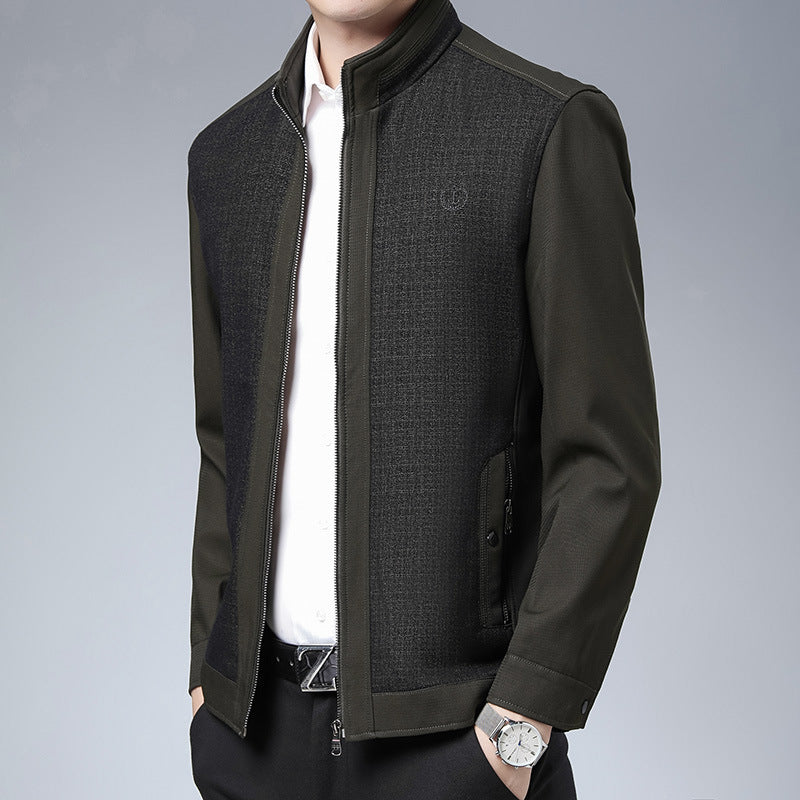 Herren Freizeitjacke Elegant Mit Strukturiertem Design