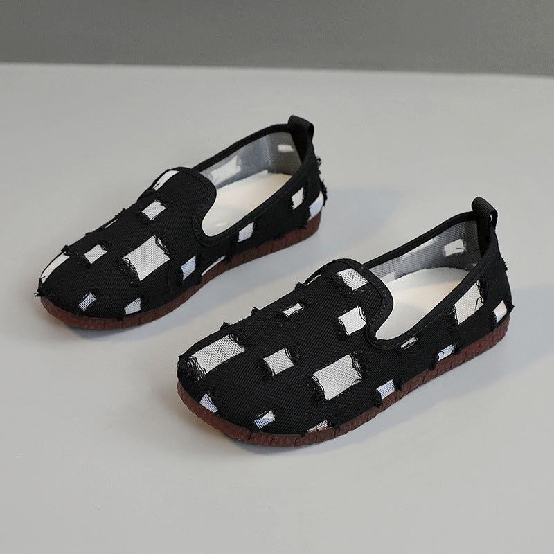 Damen Slip-On Schuhe Luftig Lochdesign Trendy Sommer