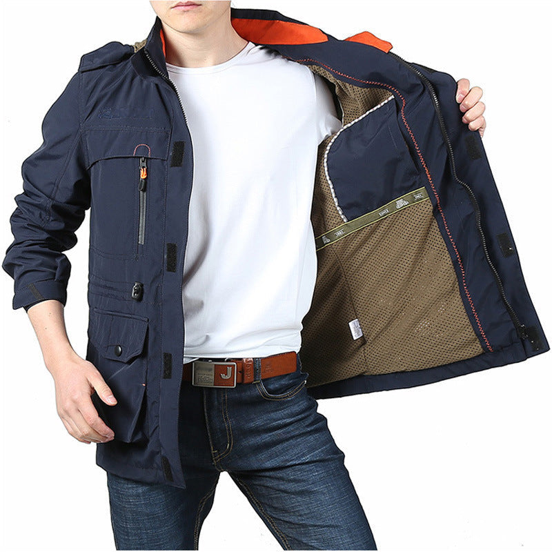Herren Outdoorjacke Funktionell Wasserdicht Modern