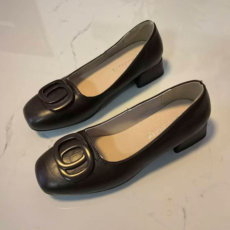 Damen Pumps Elegante Schnalle mit Dekoration Damen Schuhe