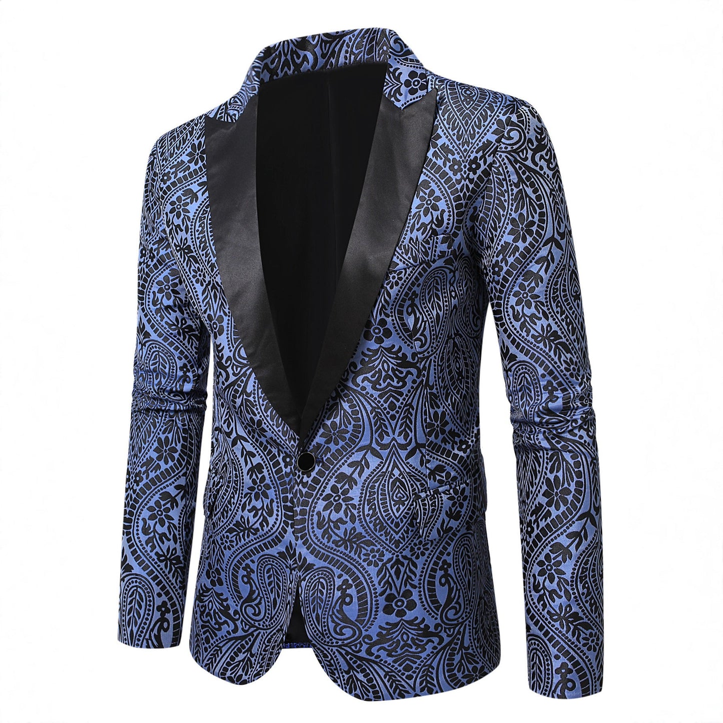 Herren Blazer Paisley Muster Elegant Modern