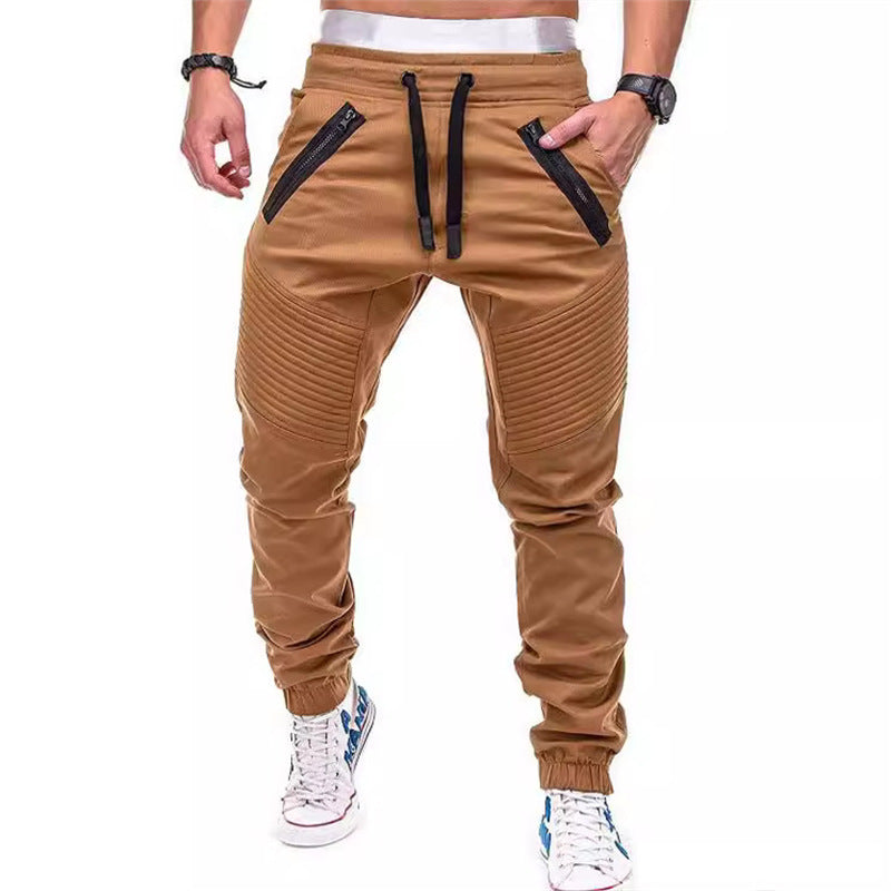 Herren Jogginghose Modern Elastisch Mit Reißverschluss