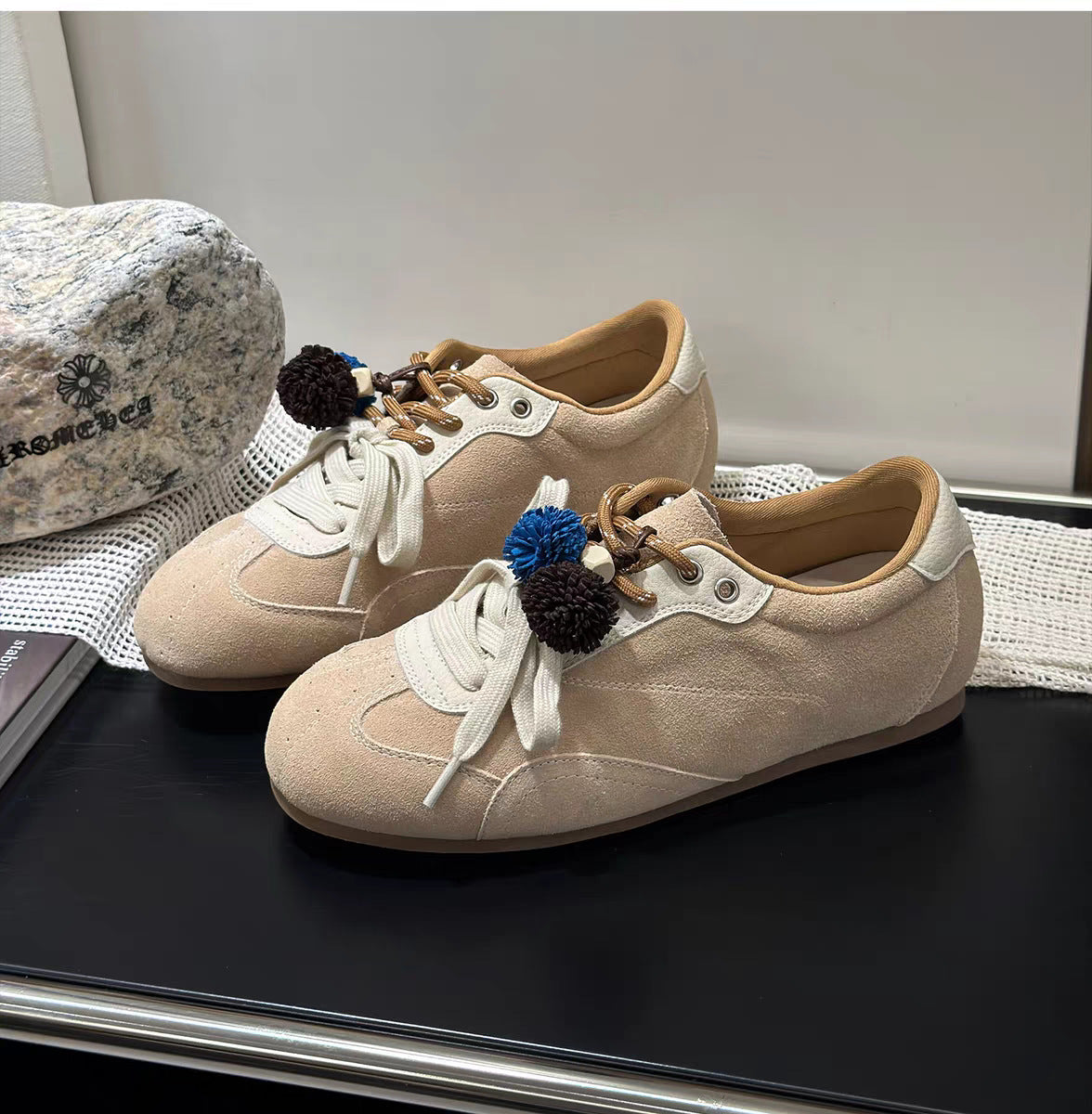 Damen Sneaker Bunt Wildleder Mode Schuhe