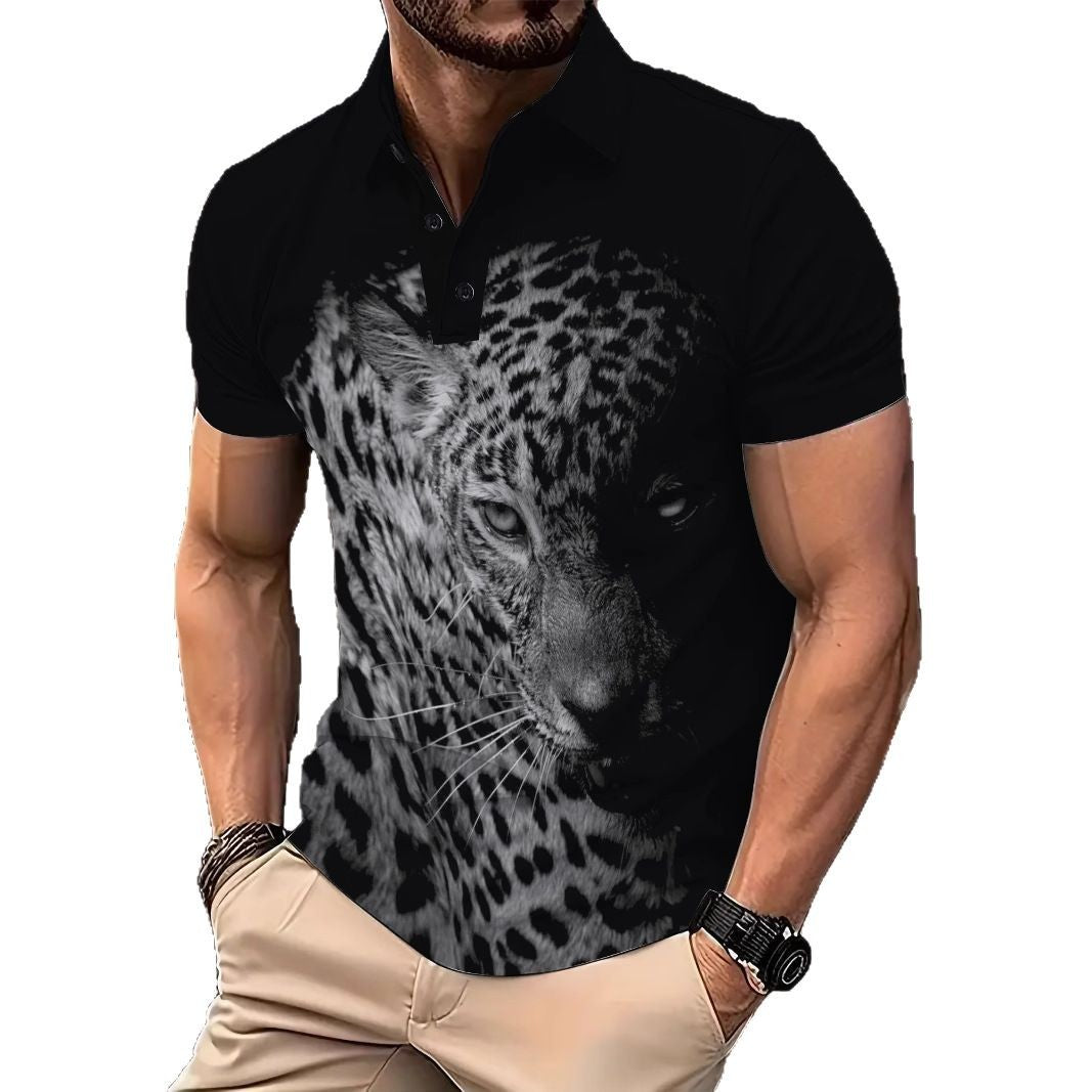 Herren Poloshirt Tiermotiv Berlin Glamour Style