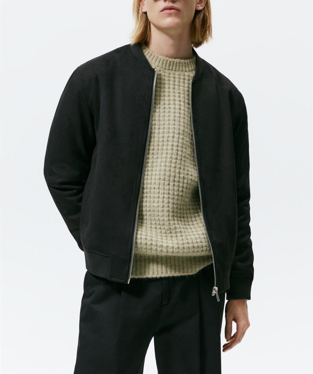 Herren Sweatjacke Elegantes Design Rundhals mit Taschen