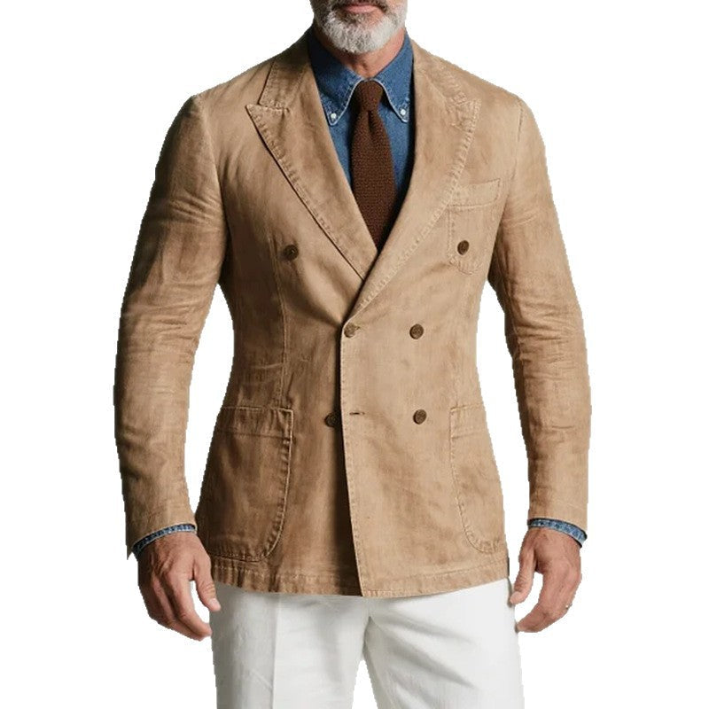 Herren Blazer Leinen Modern Elegant