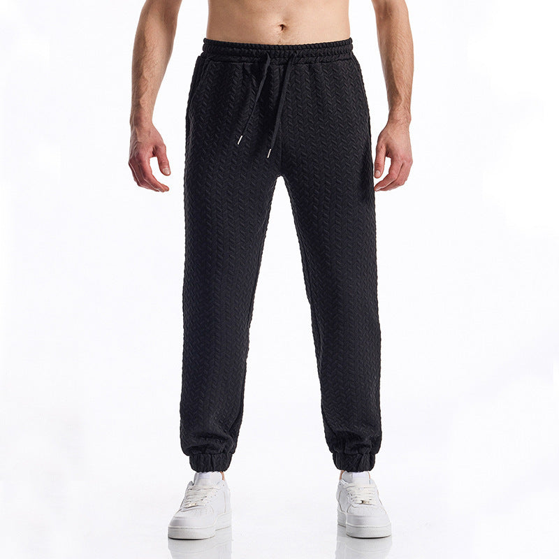 Bequeme Herrenhose Elastisch Mit Strukturmuster