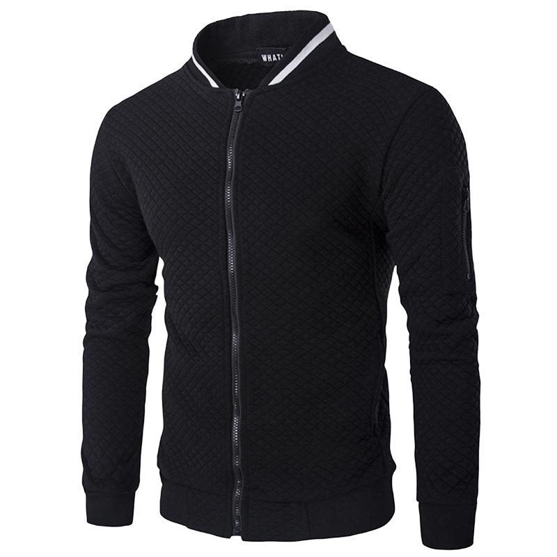Stylische Herren Steppjacke Schwarz Modern