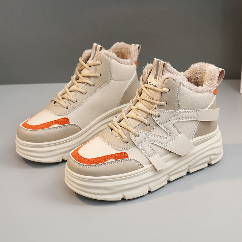 Damen Sneaker High-Top Sportlich Kuschelig Robust