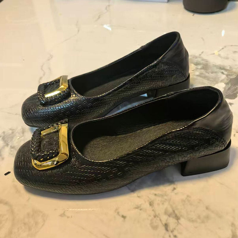 Damen Ballerinas Elegante Luxus Schnalle Schuhe