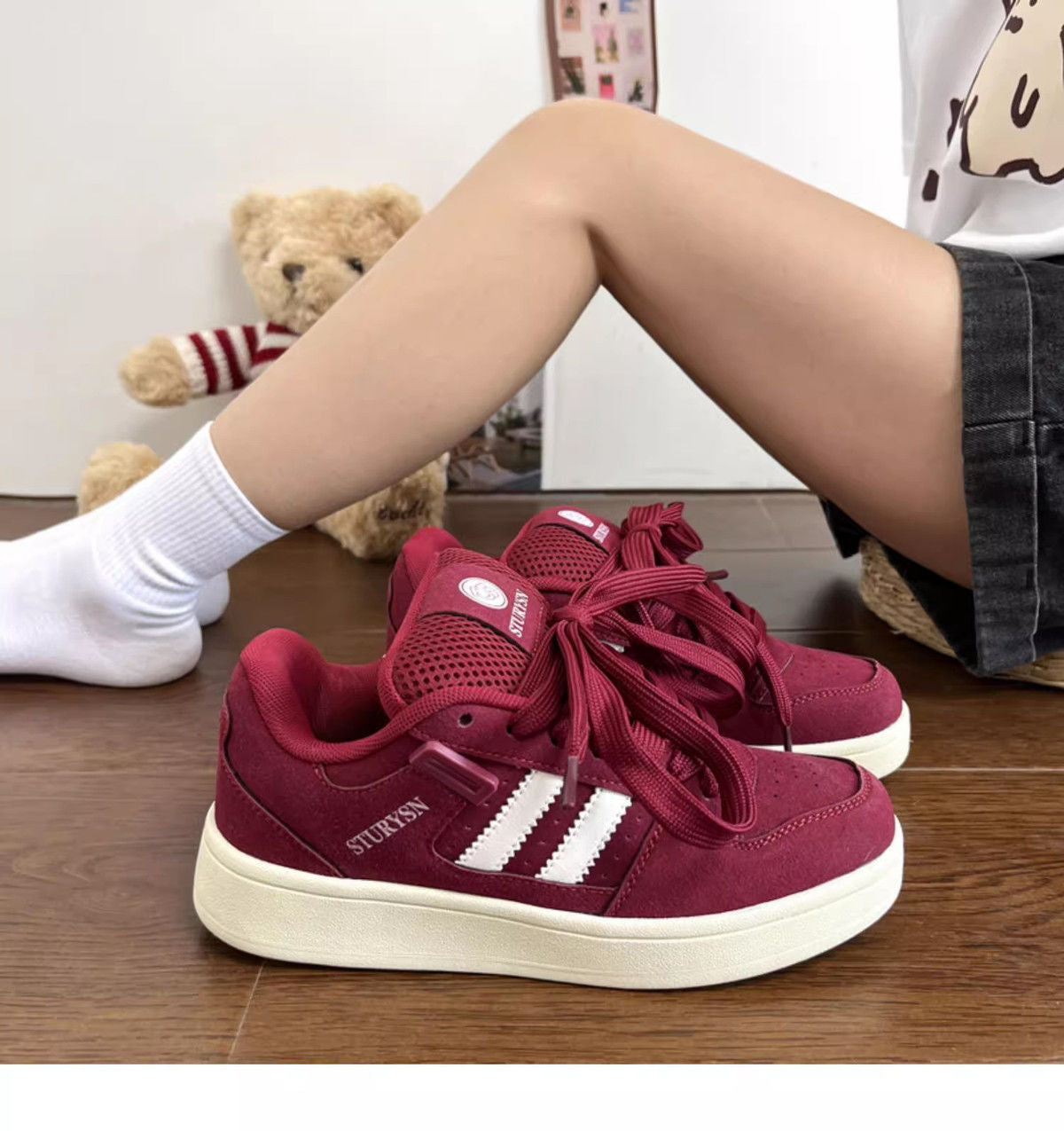 Damen Sneaker Sportlich Bequem Mit Gepolsterter Sohle