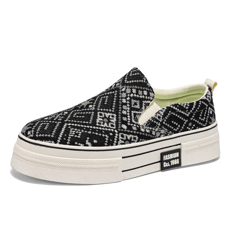 Damen Sneaker Slip-On Modisch Gewebt Einzigartig