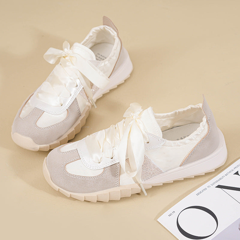 Damen Sneaker Sportschuhe Glänzend Atmungsaktiv