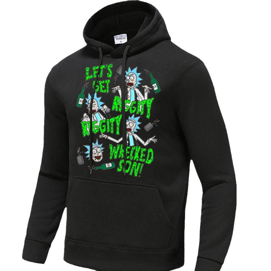 Herren Hoodie Berlin Grafikdesign Trendig Schwarz