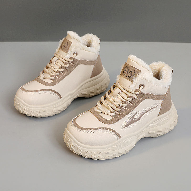 Damen Sneaker Hohe Sportschuhe Kuschelig Rutschfest