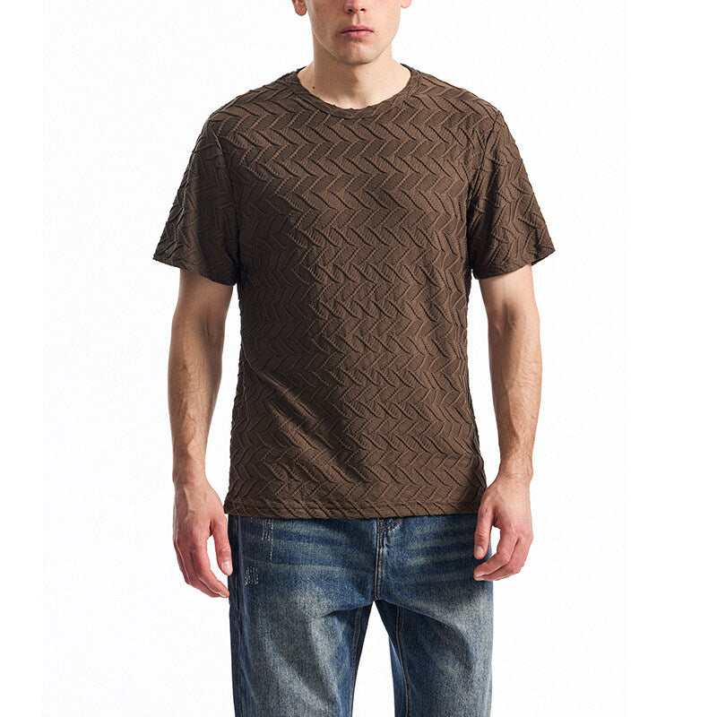 Herren T-Shirt Lässig Strukturiert Modern Berlin Style
