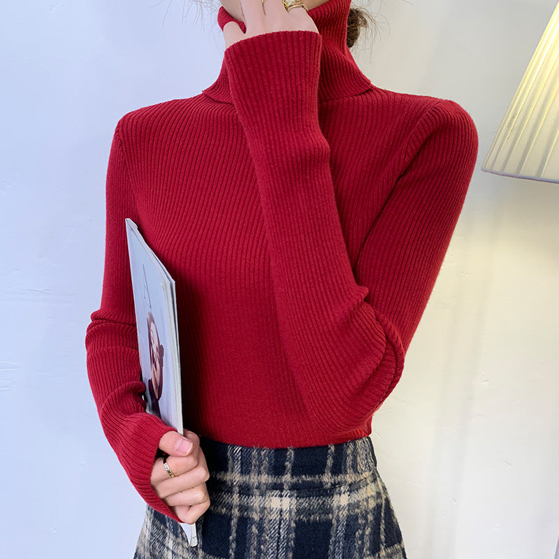 Damen Rollkragenpullover Weich Warm Oversized