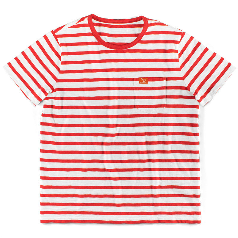 Herren T-Shirt mit Brusttasche Modern Gemustert