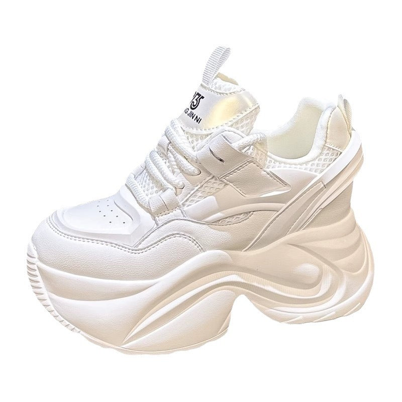 Damen Plateau-Sneaker Bequem Atmungsaktiv Hochwertig