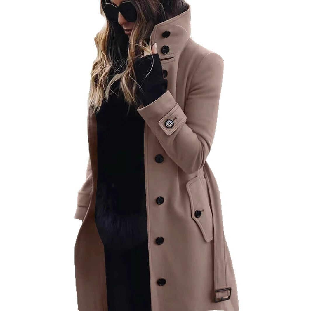 Damen Übergangsjacke Modisch Tailliert Slim Fit