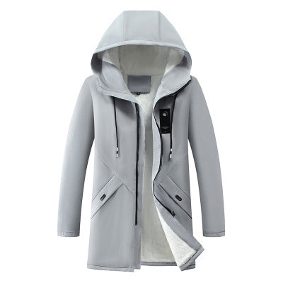 Herren Winterjacke Isoliert Warm Reißverschluss Taschen Modern