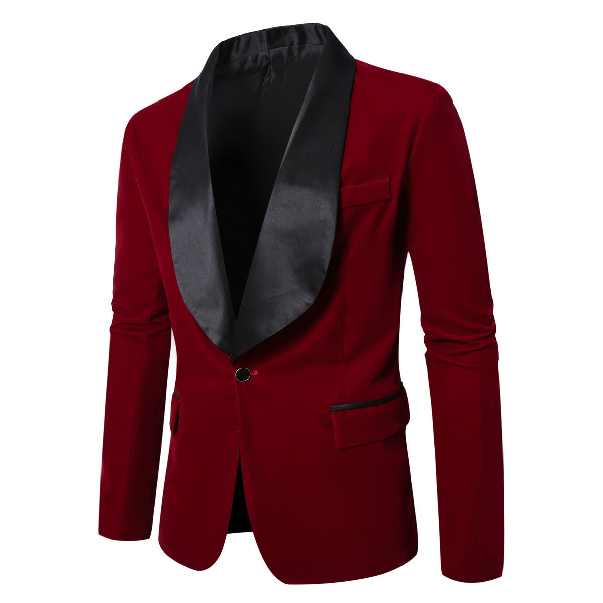Eleganter Herren Blazer Samt mit Satin Revers Schick
