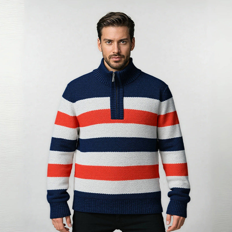 Herren Strickpullover Hochkragen Modern Casual
