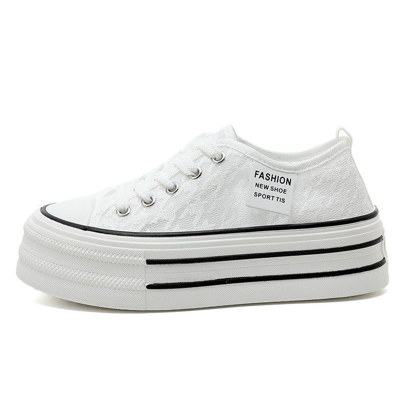 Damen Plateau Sneaker Hoch Modisch Strapazierfähig