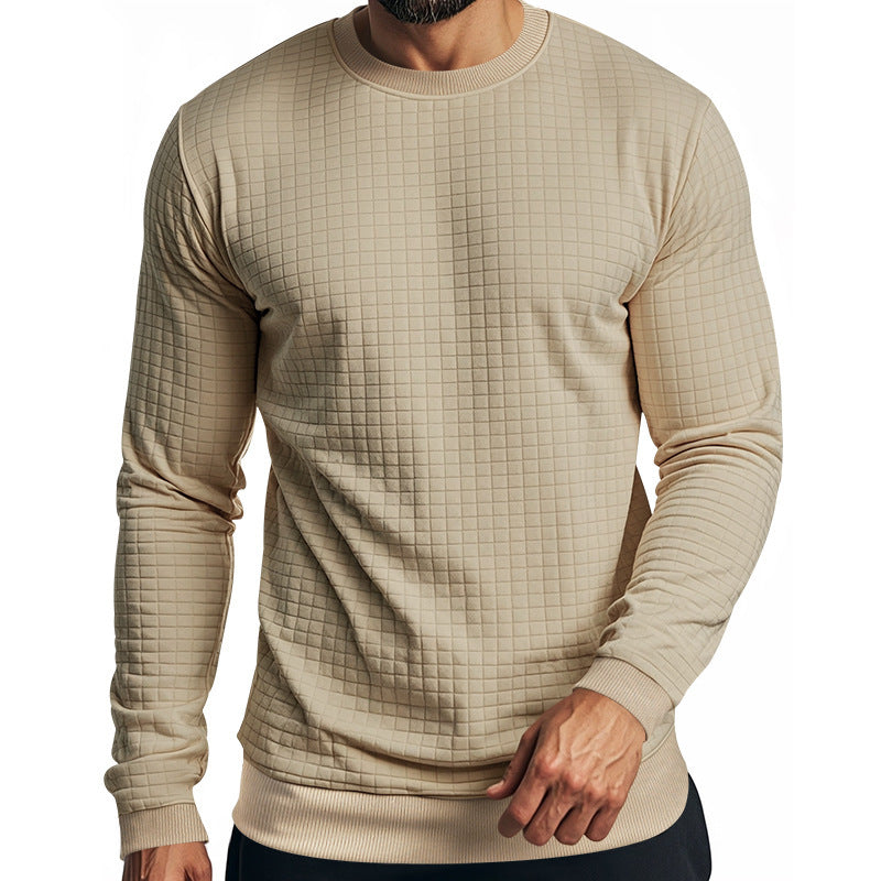 Herren Sweatshirt Langarm Strukturiert Elastisch Modern