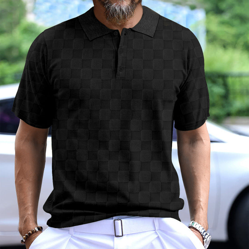 Herren Polo-Shirt Modern mit Struktur und Komfort-Kragen