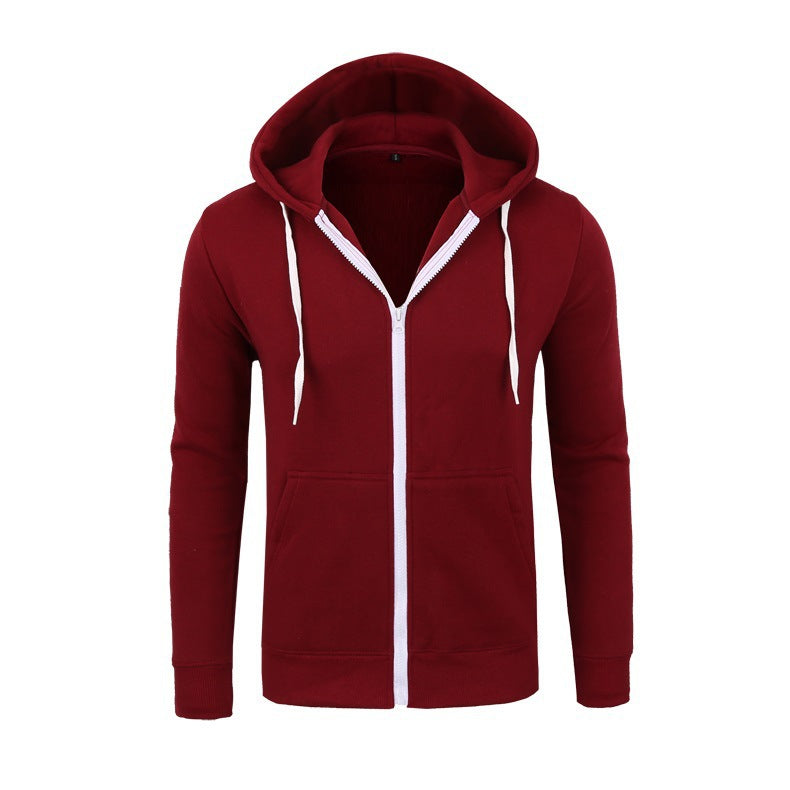 Herren Hoodie mit Taschen und verstellbarem Bund Sportlich Modern