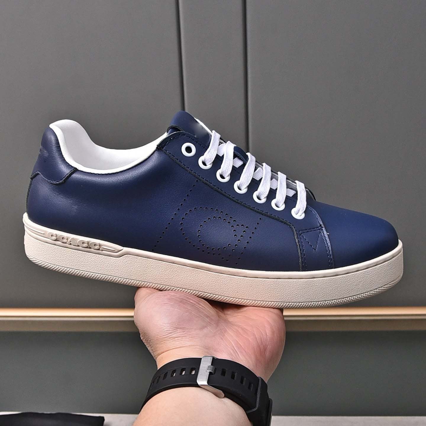 Damen Sneaker Leder Schwarz Atmungsaktiv Rutschfest